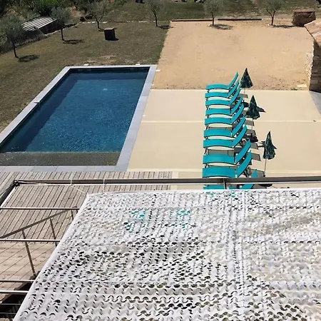 호텔 Mas Piralet Ardeche En Pierre Piscine 6*12 Pool House Equipe *
